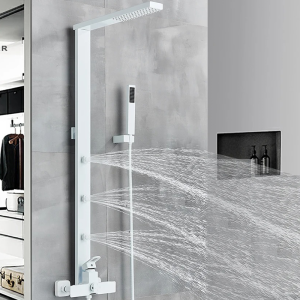 Colonne de Douche Hydromassante Blanche