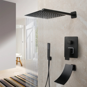 Colonne de Douche Noire Cascade - Luxe ™
