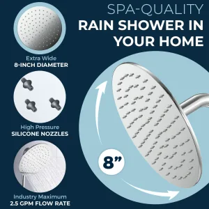Bras de douche style S en métal
