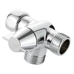 All Metal 3-Way Shower Arm Diverter Valve For Dual Shower Heads