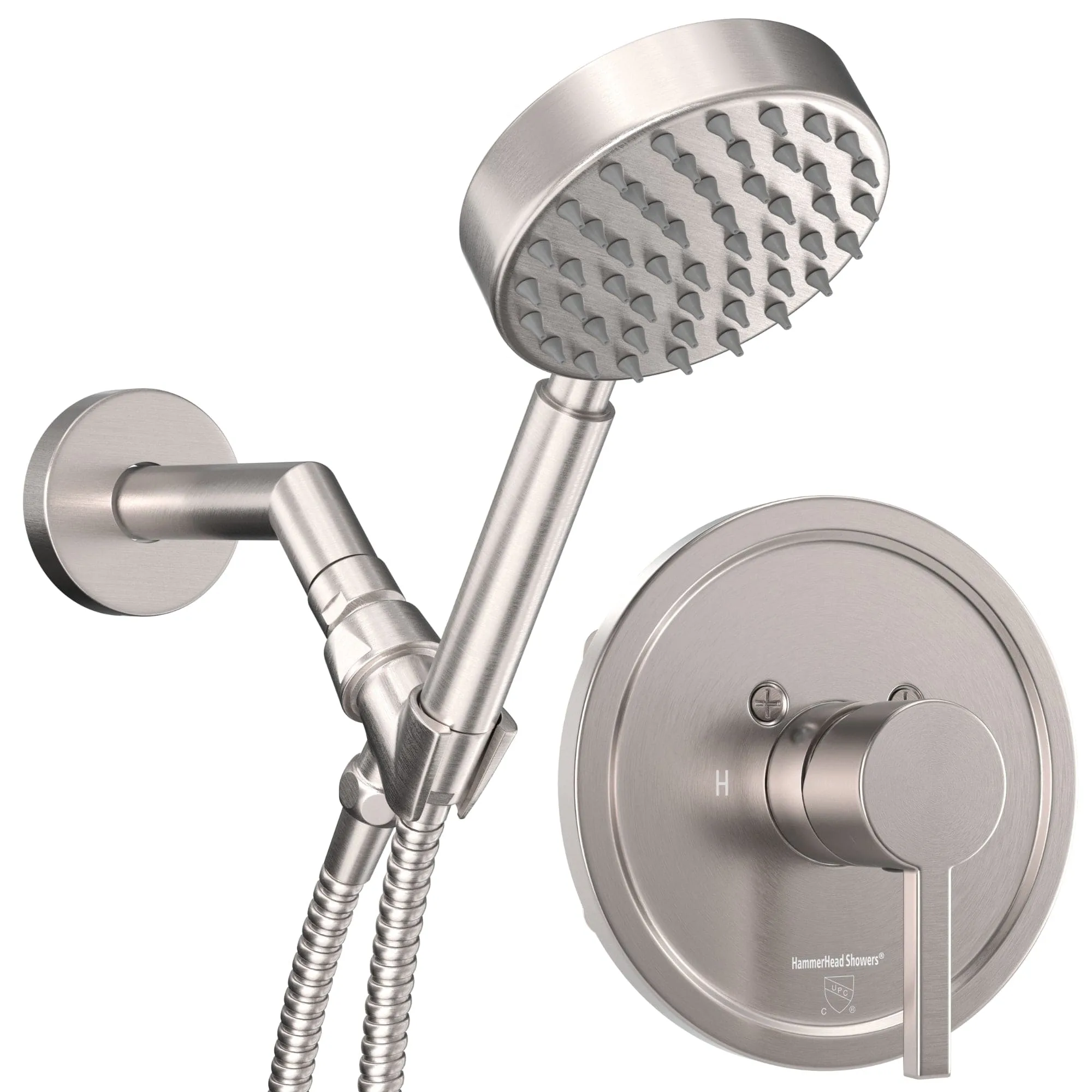 Valve et trim en métal pour pomme de douche