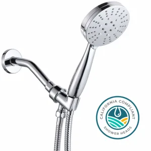 All Metal Low Flow 3-Spray Hand Held Shower Head Set, 1.8 GPM